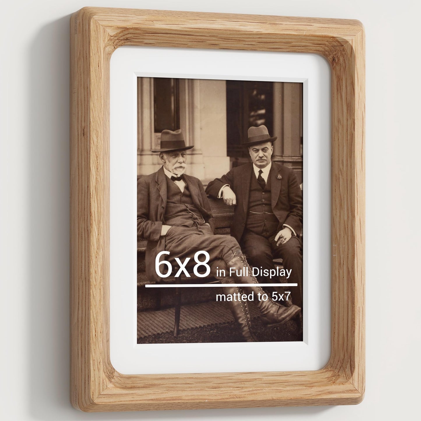 11x17 Picture Frames Natural Oak,Original Wood Hand Make Crafted Diploma Frame with Mat to 8x12 Graduation Picture Display,Family Picture,Wedding Picture,Photo,Certificate Wall Mounted